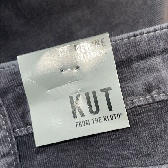 Kut from the‎ Kloth Womens Corduroy Catherine Boyfriend Jeans Pebble Size 16 NWT - Picture 5 of 11